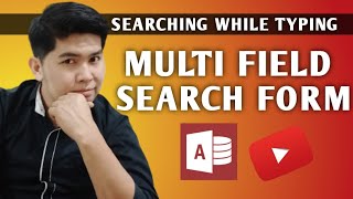 How to create MULTIFIELD SEARCH FORM in MS Access  Edcelle John Gulfan [upl. by Danie]