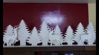 DIY Reindeer and Tree Cutout for Christmas [upl. by Smail]