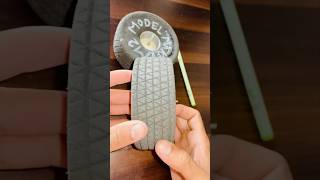 Tread cutting on PVC rubber front tyres of tractor homemade toy [upl. by Oicirtap]