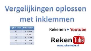 Vergelijkingen oplossen met inklemmen [upl. by Arimat477]