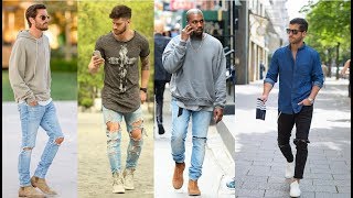 Ripped Jeans Outfit Ideas For Men2018 Ripped Jeans Ideas [upl. by Gelb837]