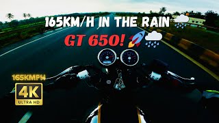 GT 650 Rainy Morning Thrill Hitting 160kmh with a Pillion on the Highway 🌧️🏍️💨 [upl. by Cadmarr705]