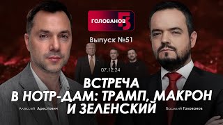 Арестович Встреча в НотрДаме Трамп Макрон и Зеленский holovanov [upl. by Zorah]