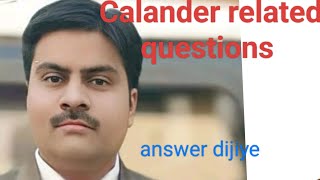 Calander related questions [upl. by Dranoel]