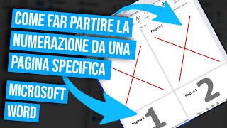 Come far partire la numerazione da una pagina specifica su Word  Numerare le pagine in Word [upl. by Yeoz]