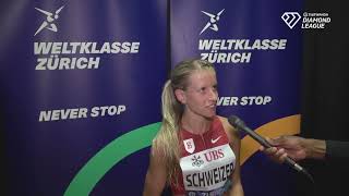 Bowerman Tracks Karissa Schweizer Takes 4th In Zurich Diamond League 5000m Interview [upl. by Ilke]