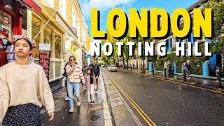 Notting Hill And Portobello Road  London Morning Walking Tour September 2024 4K [upl. by Toolis]