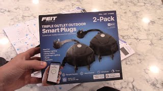 RealLife Review of FEIT Triple Outlet Outdoor Smart Plugs Costco Item 1718603 [upl. by Egiap836]