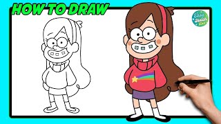 How to Draw Easy Mabel Pines Cute Character  Step By Step Tutorial [upl. by Ailiec712]