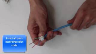 How to terminate a Gigamedia CAT6 Shielded Keystone on CAT6 FUTP Cable [upl. by Farrow]