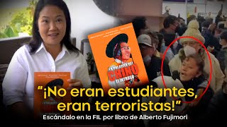 “¡No eran estudiantes eran terroristas” Escándalo en la FIL por libro de Alberto Fujimori [upl. by Aikahs566]