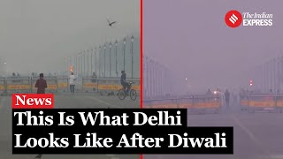 Delhi Pollution What Delhi Looks Like A Day After Diwali [upl. by Aekal742]