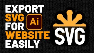 How to Export svg for Web from Illustrator  2023 [upl. by Llatsyrc]