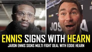 JARON quotBOOTSquot ENNIS SIGNS WITH EDDIE HEARN 😱 [upl. by Selimah514]