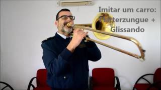 Trombone Flatterzungue com Glissando [upl. by Rimidalg674]