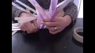 How to Make a Paper Plaited Basket Part 1 [upl. by Ezitram136]