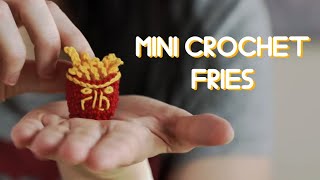 Mini Crochet Fries  Yarn Scrap Crochet [upl. by Niels]