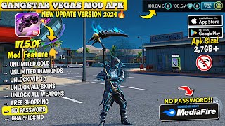 UPDATE  Gangstar Vegas Mod Apk v750f Latest Version 2024  UNLIMITED MONEY amp Unlock Vip 10 [upl. by Eilsek903]