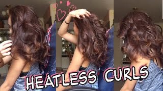 Heatless Overnight Big Curls  Using socks [upl. by Anileuqcaj271]