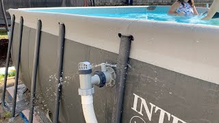 Intex Ultraframe Jet Air Valve Leak Temp Fix  Free Temp Fix [upl. by Durrett]