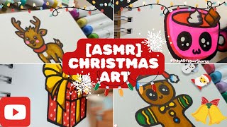 Best of Christmas ASMR colouring by iKayARTasmr☃️🎄art asmr easy christmas satisfying viral [upl. by Maibach]