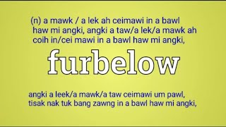 furbelow meaning in Ngawn [upl. by Dennett]