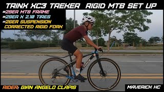 26ER TOSEEK Rigid Fork sa 29ER x 210 Tires amp 29ER TRINX XC3 TREKER MTB Frame ni Gian Angelo Clapis [upl. by Dey]