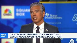 Californias Democrat Attorney General Rob Bonta on CNBCs Squawk Box shows his hypocrisy on the Cl [upl. by Ahsieym]