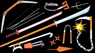 Top 10 Most Dangerous NINJA Sword  Bow  Hook  Kunai  Ninja star  Claw [upl. by Yart531]