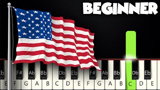 USA National Anthem  BEGINNER PIANO TUTORIAL  SHEET MUSIC by Betacustic [upl. by Farhsa528]