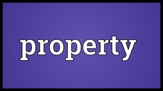 Property Meaning [upl. by Annayrb]