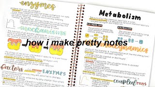 How I Make Pretty Notes 💕 [upl. by Anotal791]