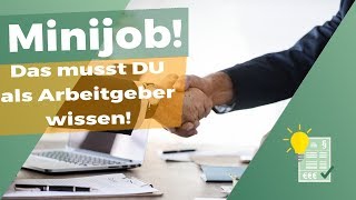 Das musst DU als Arbeitgeber zum Minijob wissen [upl. by Ahtaga]