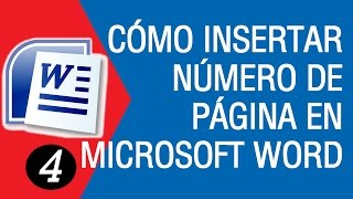 Como Insertar el Numero de Pagina en WORD  Como Enumerar Paginas en Word [upl. by Gnem]