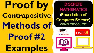 L8 Proof by Contrapositive  Methods of Proof  Solved Examples  Discrete Mathematics Lectures [upl. by Michelle87]