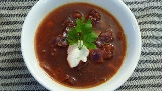 Ukrainian Red Borscht Soup Recipe  Красный Борщ [upl. by Anitnuahs113]