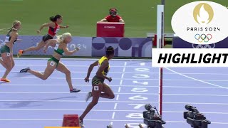 Olympic Athletics Womens 100m Hurdles Round 1 Heat 4 Highlights 2024  D Williams won [upl. by Ereveniug503]