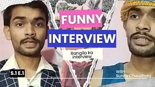 Rangila amp sunny funny talk 😂😂 funny interview podcast comedy [upl. by Salvay]