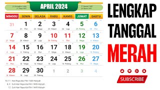 Kalender 2024 Lengkap Dengan Tanggal Merah [upl. by Latsirc542]