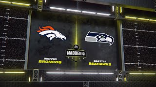 Broncos vs Seahawks Week 1 Simulation  Madden 25 Rosters [upl. by Fitzhugh]