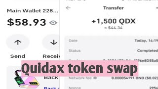 How To Swap Quidax Token Selling  QDX Swap Trustwallet  Quidax Airdrop Real Quidax [upl. by Anauqcaj37]