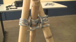 How to make a bamboo tripod using lashings by Alex Chorley age 10 [upl. by Mandeville]