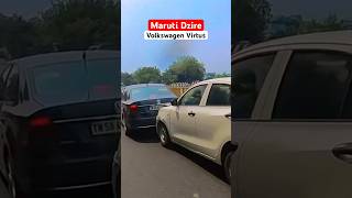 Maruti Dzire and Volkswagen Virtus viral video manishbhardwaj marutiswiftdzire shocking shorts [upl. by Sibeal]