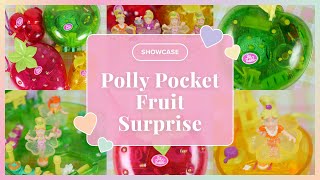 ✨SHOWCASE✨ Vintage Polly Pocket Fruit Surprise Strawberry Apple Cherry Lemon 2000 [upl. by Molahs937]