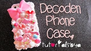 ♡ How to Decoden a Phone Case ♡ Making of Pink Sweets Case [upl. by Ylrebme95]