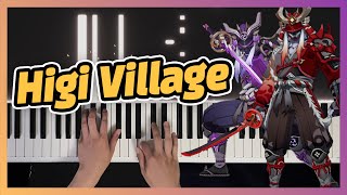 원신 이나즈마 『히기 마을』 피아노  Genshin Inazuma 『Higi Village』  稻妻 「緋木村」  原神 OST Piano Sheet [upl. by Yatzeck]