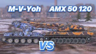 НА ЗАБИВ60  БАРАБАННЫЕ ТЯЖИ 9 ЛВЛ  MVYoh vs AMX 50 120  WoT Blitz  Zlobina Liza [upl. by Theran941]