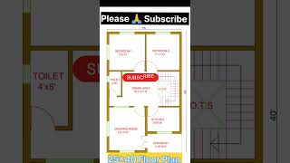 25x40 🏡 House Plan 3 BHK Modern 😳 House 🏡Plan 1000 sqft Luxurious House 🏡 Design shorts viral [upl. by Roose]