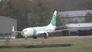 Transavia B737700 at Enschede Twente Airport [upl. by Omora]