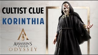 How to Get the Cultist Clue in Korinth Korinthia  ASSASSINS CREED ODYSSEY Cultist Clue Location [upl. by Tteirrah]